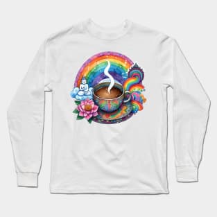 Coffee with a Rainbow Chaser Long Sleeve T-Shirt